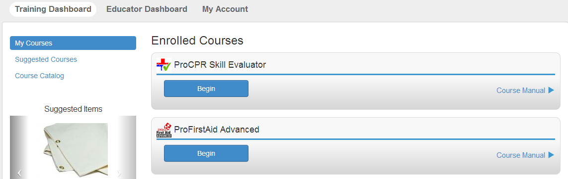 Training Dashboard